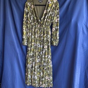 Madewell Green Bishop Sleeve Sundress